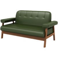 Ensemble de salle à manger moderne en bois massif avec chaises en cuir PU 4 places, durable pour hôtels, cafés et salons de thé