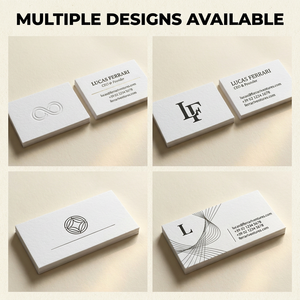 Cartes de visite de luxe en typographie, symbole de l'infini, gaufrage à sec, papier coton épais, personnalisables OEM, recto-verso - Product Image 2