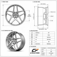 Jantes forgées CF 5x114.3 67.1 adaptées aux voitures japonaises Rotary Performance FD3S FC3S, style JDM, jantes sport sur mesure