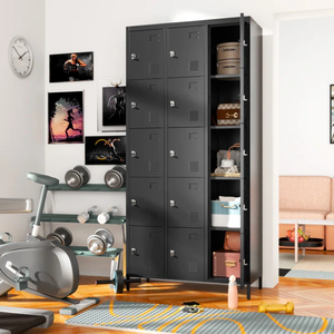 15 Door Gym Locker Metal Lockers Staff <b>Clothes</b> Storage Cabinet <b>Cupboard</b> Employee Steel Wardrobe Locker with Leg - Product Image 5
