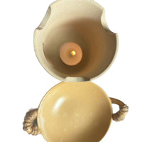 Diffuseur de cire aromatique résistant à la chaleur, à combustion sèche sécurisée, avec poignée en corde de chanvre vintage et design ajouré, conçu pour la chauffe.