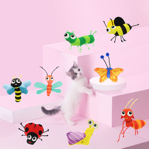 Pet Toys Wholesale Insect Series Interactive PP Cotton Catnip Small Butterfly <b>Cats</b> Chew Toys - Product Image 2