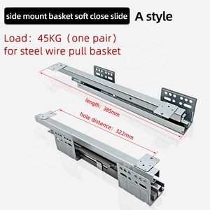Modern Design <strong>Side</strong> Mount Kitchen Soft Close <strong>Drawer</strong> Slides Hydraulic Channel Sliding Cabinet for Steel Wire Basket - Product Image 5