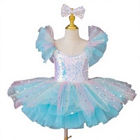 Robe de danse pour fille, tenue de ballet à paillettes, tenue de la fête des enfants, vestidos, robes de princesse d'été, robes de ballet pour filles, cadeau d'anniversaire pour enfants, vêtements pour enfants