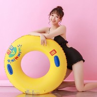 Bouée de natation gonflable pour enfants, jouet de piscine, imprimé alphabet ABC, flotteur pour tout-petits, flotteur rond classique, PVC durable, plage, extérieur