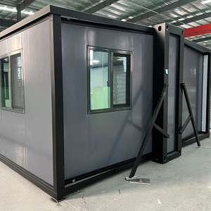 Maisons conteneurs préfabriquées extensibles de 20 pieds, maisons mobiles de luxe préfabriquées, 1 chambre, panneaux sandwich en acier, modernes, garantie 5 ans - Product Image 5