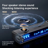 Speaker Desktop Gaming MCHOSE K20 GT dengan Layar Lirik Full Pixel, 4 Unit Speaker untuk PC Desktop Gaming dan Penggunaan di Rumah