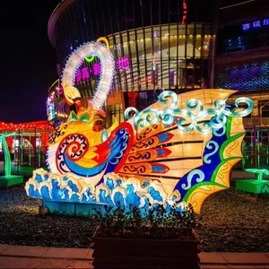 Nouvel an chinois en gros lanterne festive lanterne animale animateurs décoration tissu traditionnel chinois dragon lanterne