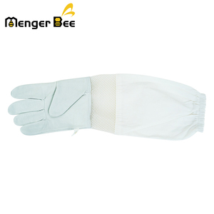 Guantes de Apicultura Cortos Menger Bee BG-5, Nuevos de Fábrica, Venta al Por Mayor, Puños Ventilados de Algodón, Transpirabilidad Extra, Piel de Cabra Blanca, 1 Año de Garantía - Product Image 3