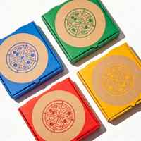 Boîte à pizza avec logo, emballage personnalisé, boîte à emporter, qualité alimentaire