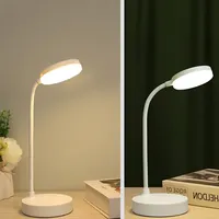Lampe de table prise USB lampe de bureau rechargeable lit lecture livre veilleuse LED 3 Modes gradation Protection des yeux lampe de chevet