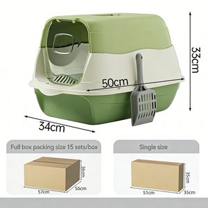 Nueva Caja de Arena para Gatos 2025 de Alta Calidad, Grande y Totalmente Cerrada, con Carcasa de Material PP, Tapa Abatible con Puerta Frontal para Gatos - Product Image 5