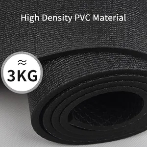 Vendita diretta in fabbrica tappetino Yoga in PVC ad alta densità con stampa personalizzata OEM esercizio da palestra tappetino da Yoga antiscivolo da 6mm di spessore viola