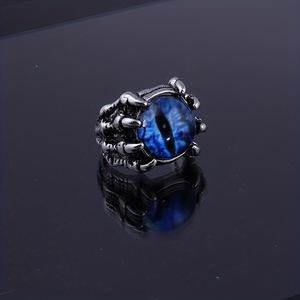Vente en gros de bijoux pas chers à 1 dollar, anneaux gothiques punk colorés pour les yeux, anneaux vintage en forme de griffe de démon, anneaux de doigt en alliage, bijoux tendance - Product Image 3