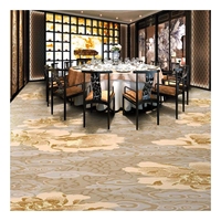 Tapis personnalisé en nylon imprimé chinois, de luxe, bleu et blanc, résistant au feu, pour hôtel, restaurant, salle