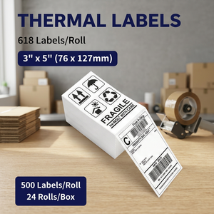 <b>Thermal</b> <b>Labels</b> 3x5 Inch Rectangular Barcode Shipping <b>Labels</b> for <b>Thermal</b> <b>Printers</b> - Product Image 1