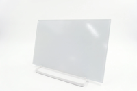 Tableau mémo magnétique en verre dépoli 20x30cm, tableau blanc réutilisable et effaçable avec support pour l'organisation du bureau à domicile, en verre trempé