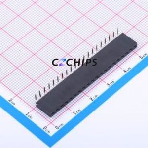 PM254-1-20-W-8.5 Pin Socket Bent Lead Through Hole,P=2.54mm Connector 1x20P 2.54mm Square Hole Right Angle Insert - Product Image 1