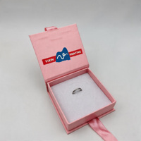 Boîte d'emballage en papier pliable avec fermeture magnétique de luxe, personnalisée avec logo imprimé, pour ranger des bagues