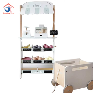 Certifié CE Crème glacée solide en bois drôle Faire semblant de cuisine Jouets pour enfants Magasin de simulation Maison de jeu Panier - Product Image 1