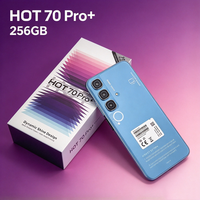 Produit Populaire Hot 70 Pro Smartphone Android 15 Écran HD LTE 6,8 pouces Deca Core 16 Go+256 Go Batterie 5000 mAh Neuf Marque OEM