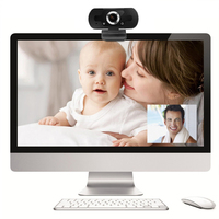 Kamera Web USB2.0 Plug Play 1080P 2MP Sensor CMOS dengan Mikrofon Full HD Webcam USB untuk Laptop PC