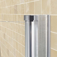 Cabine de douche carrée sans cadre avec portes pliantes, fournie directement par l'usine de Suez, pour hôtels et appartements