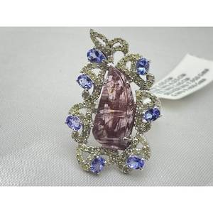 แหวนแทนซาไนต์และทัวร์มาลีนสุดหรู ขายดีอันดับต้นๆ เงินแท้ 925 เหมาะสำหรับเป็นของขวัญในงานปาร์ตี้ งานแต่งงาน งานหมั้น หรือพิธีทางศาสนา - Product Image 1