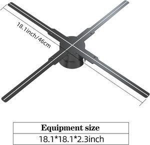 Ventilateur holographique 3D MISSYOU 45 cm et projecteur avec bibliothèque vidéo de 700 vidéos, 510 LED, compatible avec l'application et le Wi-Fi, affichage publicitaire, garantie d'un an - Product Image 4