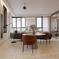 Conception d'intérieur d'appartement duplex sur mesure, plan 2D CAO, rendu 3D de l'intérieur pour la rénovation d'hôtel