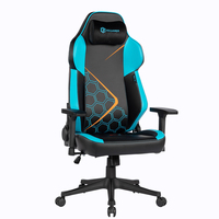 Chaise de jeu à dossier haut avec appuie-tête magnétique, support lombaire réglable et accoudoirs 3D pour postes de jeu PC