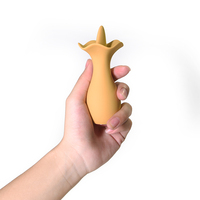 Wosilicone Flower Shaped Tongue lecken Vibrator Klitoris Nippel Stimulation Sexspielzeug Frauen Sexspielzeug für Masturbation