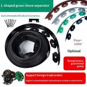 LTJY L-shaped Grass-rock Isolation Strip Landscaping Soil Retaining Board Lawn <b>Garden</b> Tree Ring Separator Root <b>Barrier</b> Model L5 - Product Image 3