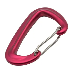 Wholesale Customized Good Quality 12KN Aviation Aluminum D Shape Hammock Carabiner For Camping Swings