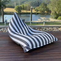 Chaise de pouf d'extérieur à usage de bar, banc et canapé latéraux de piscine en triangle pour les zones de piscine-Remplisseur de pouf durable et élégant