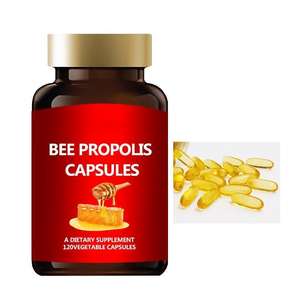 כמוסות פרופוליס דבורים מבית Cross Border Factory למבוגרים, חיי מדף 24 חודשים, מינון 200 מ\\\"ג, 120 כמוסות, ייצור OEM, אמזון - Product Image 1