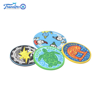 Sous-verres en caoutchouc PVC souple personnalisés avec logo 3D, cadeau promotionnel, recyclables, imprimés en sérigraphie, vente en gros d'usine Travelpro