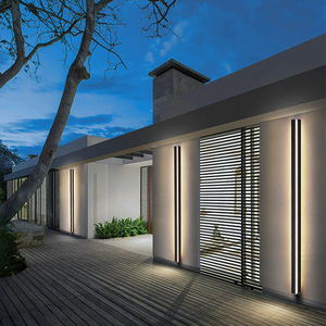 Ngoài trời không thấm nước LED Tường dải ánh sáng vườn biệt thự cổng năng lượng mặt trời phía trước cửa ánh sáng thép không gỉ cơ sở cho ngoài trời tường máy giặt - Product Image 5