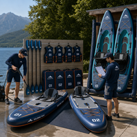 Ensemble de flotte mixte de SUP et de kayak pour la pêche, lot de 10, flotte de location, vente en gros