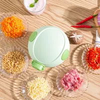 Mini Picador de Ajo Manual Multifuncional, Prensa de Chiles, Prensa de Ajo Manual de Plástico Ecológico con Cuchilla de Metal para el Hogar