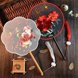 Abanico Plegable de Seda Bordado Personalizado, con Diseños Antiguos, Ideal para Fiestas, Promociones y Decoración - Product Image 2