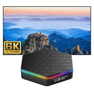 Boîtier TV intelligent <span class=keywords><strong>Flyin</strong></span> Android 12 avec sortie 4K Ultra, compatible IPTV, Full HD, 64 bits, 8 Go de ROM, 128 Go de RAM, processeur quadricœur, décodeur 6K - Product Image 2
