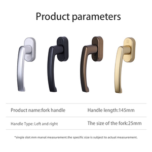 Siegenia Globe hiện đại phong cách châu âu hợp kim nhôm bền khuôn cửa sổ xử lý khóa cửa 1-năm bảo hành vít cài đặt - Product Image 4