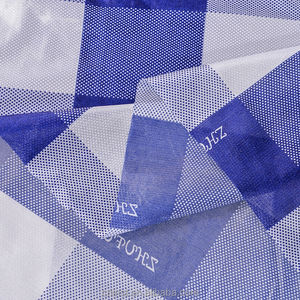 Бело-синяя ткань для матраса в клетку, трикотажная ткань с импортным узором из Китая - Product Image 3