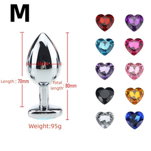 Tapón Anal de acero inoxidable de lujo, consolador fetiche enjoyado y cuentas <span class=keywords><strong>anales</strong></span> para juegos de rol de Cosplay y juegos BDSM - Product Image 2