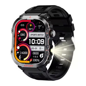 Montre connectée 2025 G45 2,01 pouces avec lampe de poche, moniteur de fréquence cardiaque et d'oxygène sanguin 1ATM pour sports de plein air masculins, Relojes Smartwatch IP67 - Product Image 1