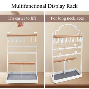 Kim loại và đồ trang sức bằng gỗ hiển thị đứng tổ chức với xử lý cho vòng đeo tay dây chuyền nhẫn bông tai lưu trữ và treo giá - Product Image 3