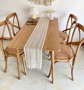 Contemporary Extendable Wood Legs <b>Stackable</b> Seating Home Furniture Wedding <b>Chair</b> Restaurant <b>Chairs</b> Cross X Back <b>Dining</b> - Product Image 3