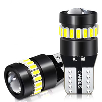 Nouvelle ampoule LED T10 pour voiture, 3014 18 SMD avec lentille, décodeur de lampe de voiture, adaptée pour l'éclairage de plaque d'immatriculation et l'éclairage des instruments