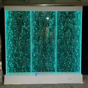 Pared de Burbujas de Agua con Luz LED Variable de Diseño Moderno para Vestíbulo de Oficina Personalizado - Product Image 1